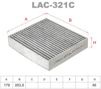 как выглядит фильтр салонный lynxauto lac-321c на фото