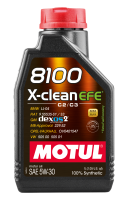 как выглядит масло моторное motul 8100 x-clean efe 5w30 1л  на фото