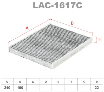 как выглядит фильтр салонный угольный lynxauto lac-1617c на фото