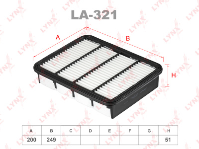 как выглядит фильтр воздушный lynxauto la-321 на фото